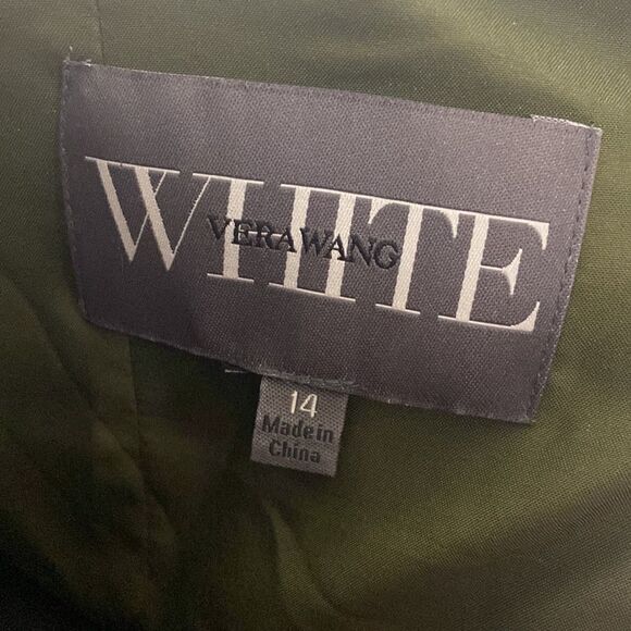 WIHTE BY VERÁ WANG GREEN WOMEN DRESS PLUS SIZE 14 - Picture 4 of 14